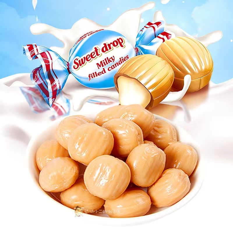 【俄优选】俄罗斯如胜滴滴香夹心奶糖糖果500g醇香