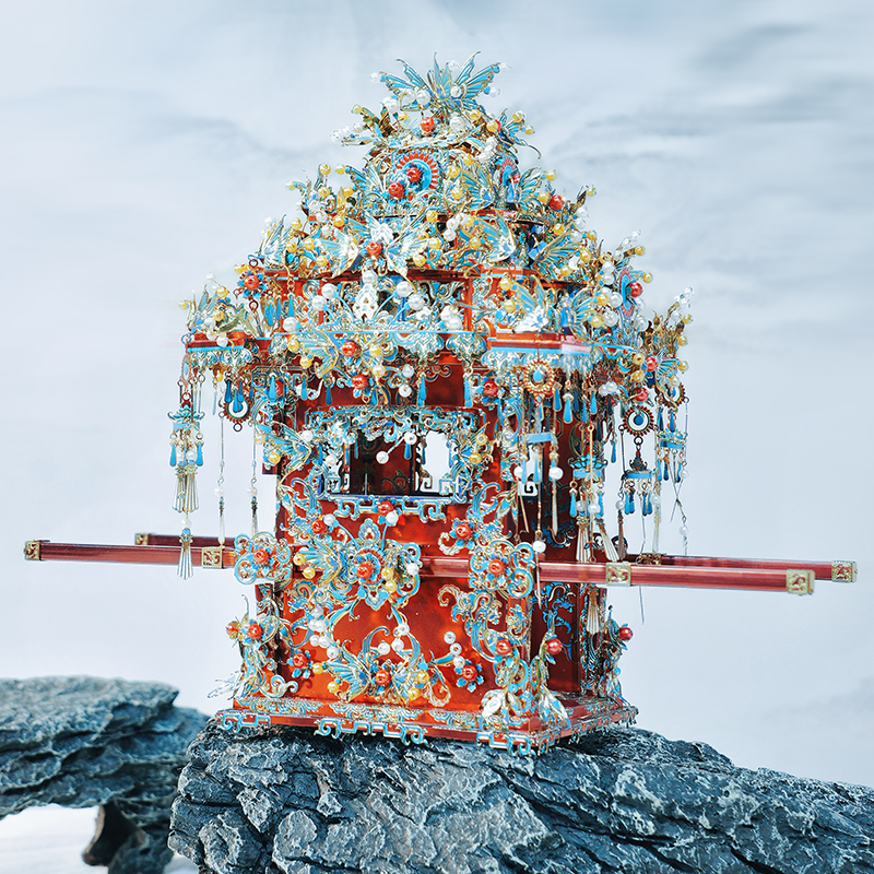 【拼酷拾年·重磅新品】十里红妆点翠花桥3D立体拼图金属模型礼物