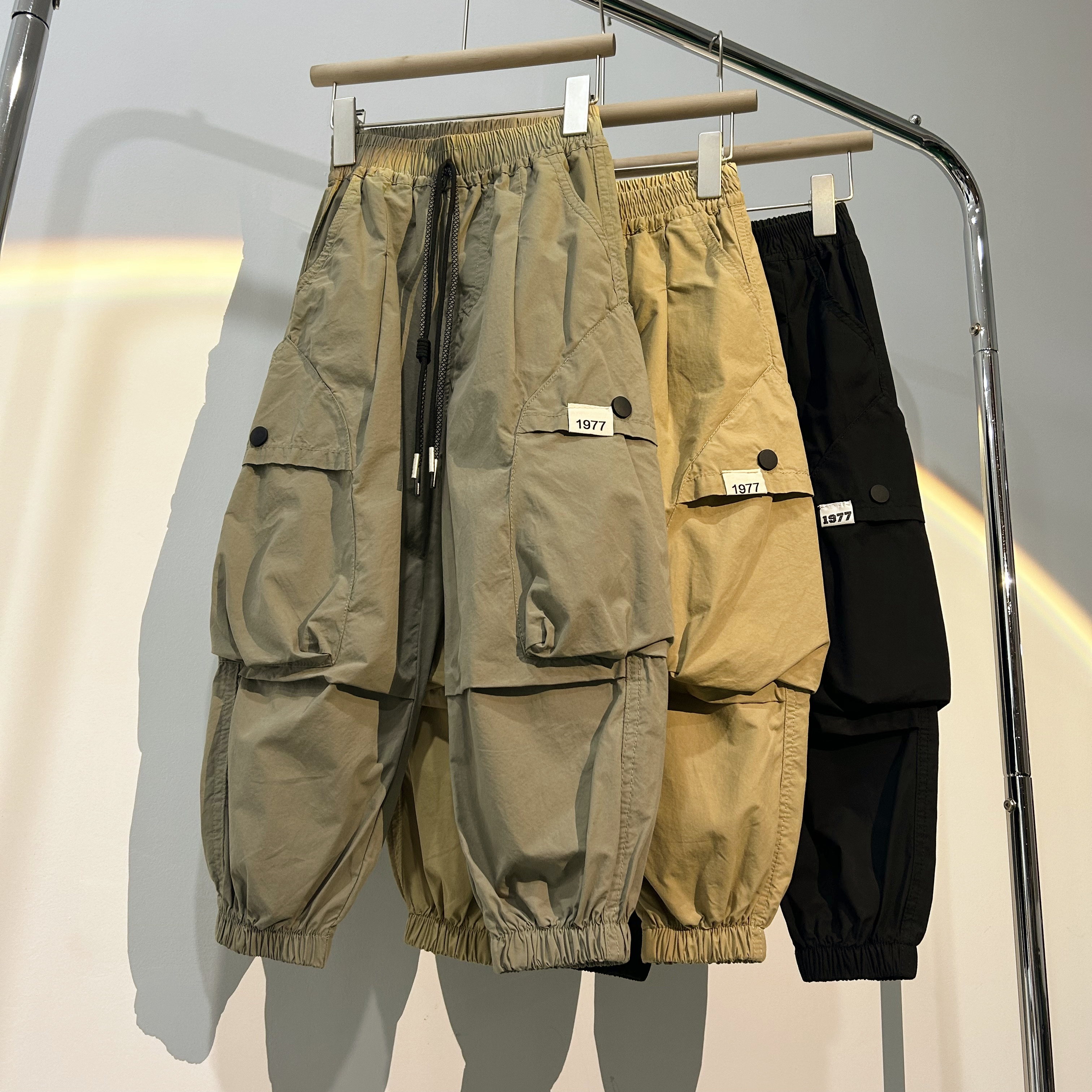 男童工装裤2025秋款童裤子中大童宽松休闲裤韩版儿童洋气透气长裤