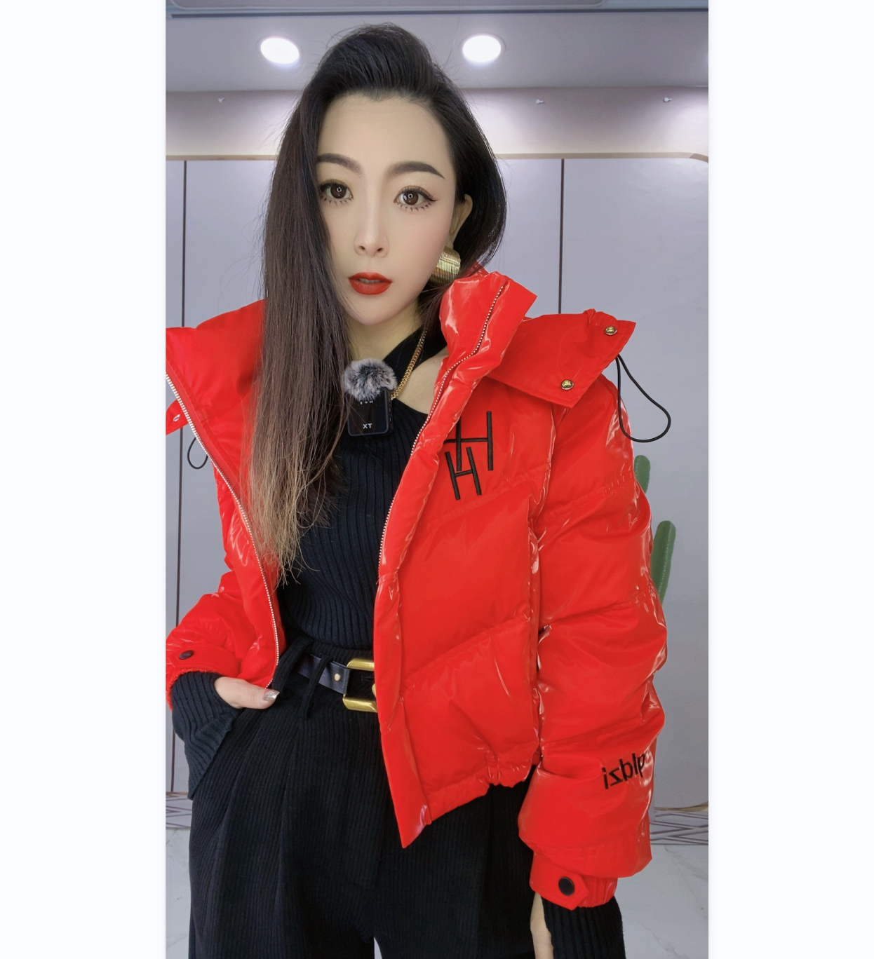 新款设计感羽绒服休闲时尚百搭拼接2024-3