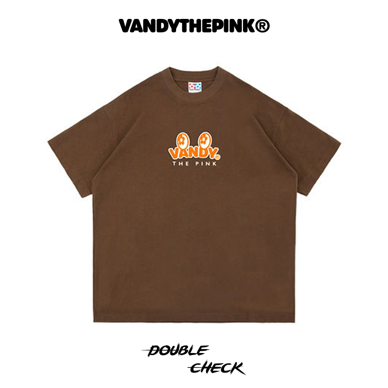 【纽约限定】VandyThePink 24ss 棕色17号码印花宽松短袖T恤