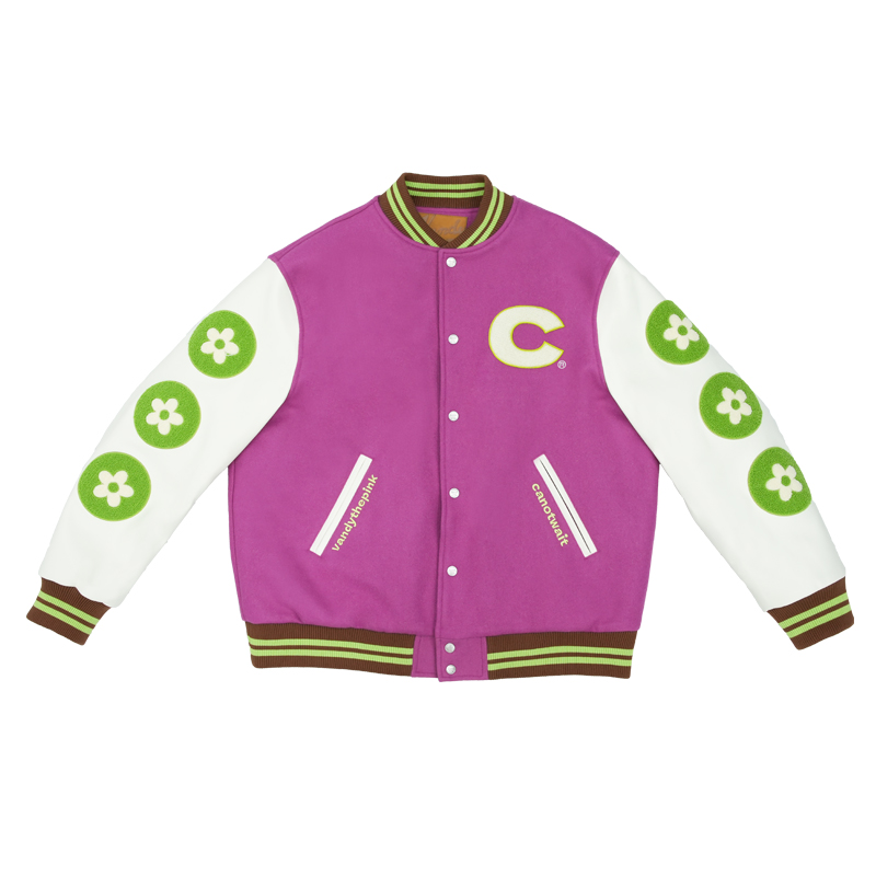 VANDYTHEPINK x CANOTWAIT联名限定棒球棉服夹克
