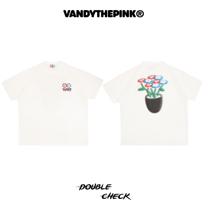 【官方正品】VANDYTHEPINK 美式潮牌情侣短袖花卉潮流logo花朵t恤