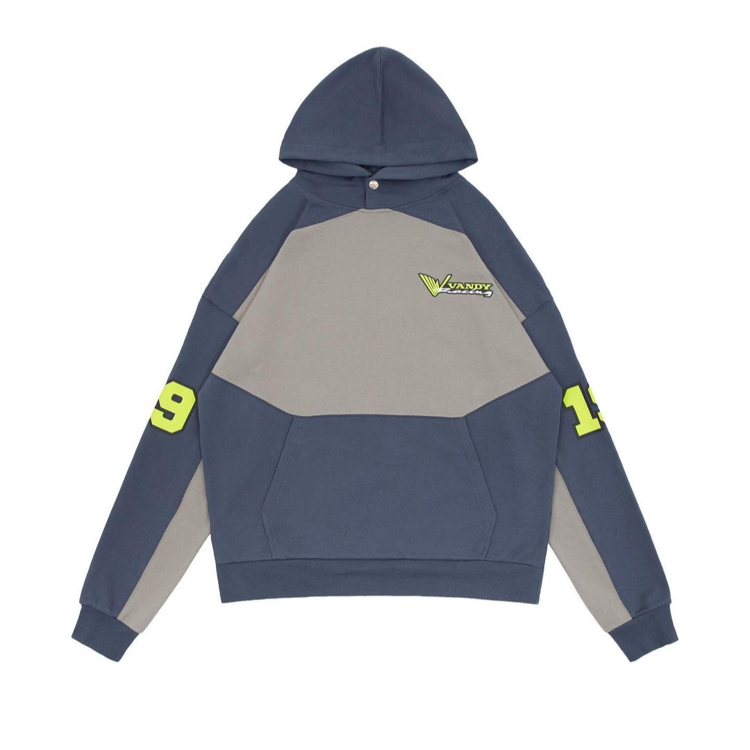 VANDYTHEPINK Two-Tone Racing Hoodie 美式宽松双色连帽情侣卫衣