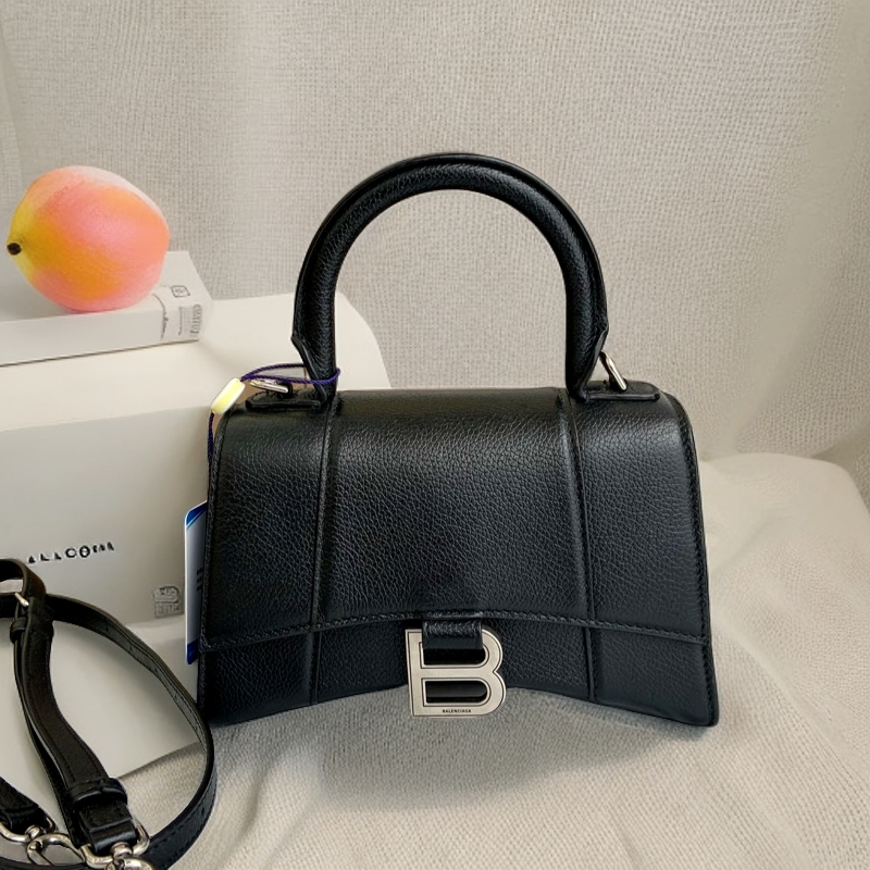 99新 Balenciaga/巴黎世家 荔枝纹沙漏S/手提单肩斜跨包（包包）