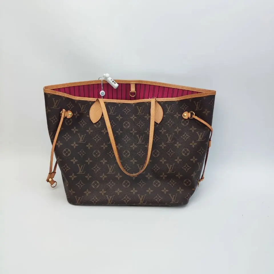 99新 LouisVuitton/路易威登 老花NF单肩包/玫红色/（包包）