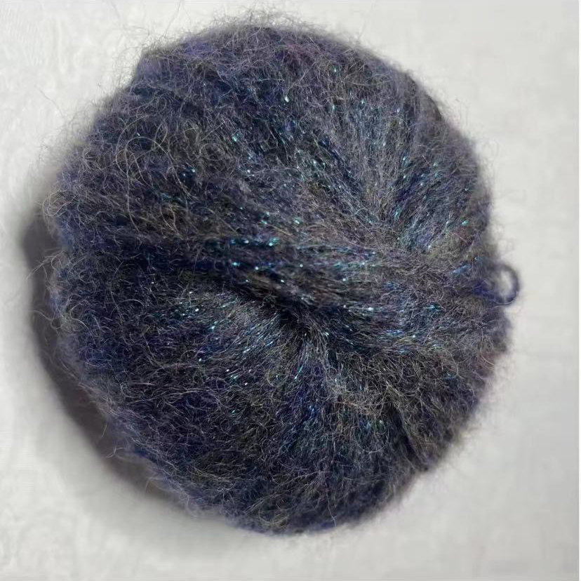 金葱羊毛马海毛手工柔软编织手编时尚亲肤精品绒毛细线   3团包邮