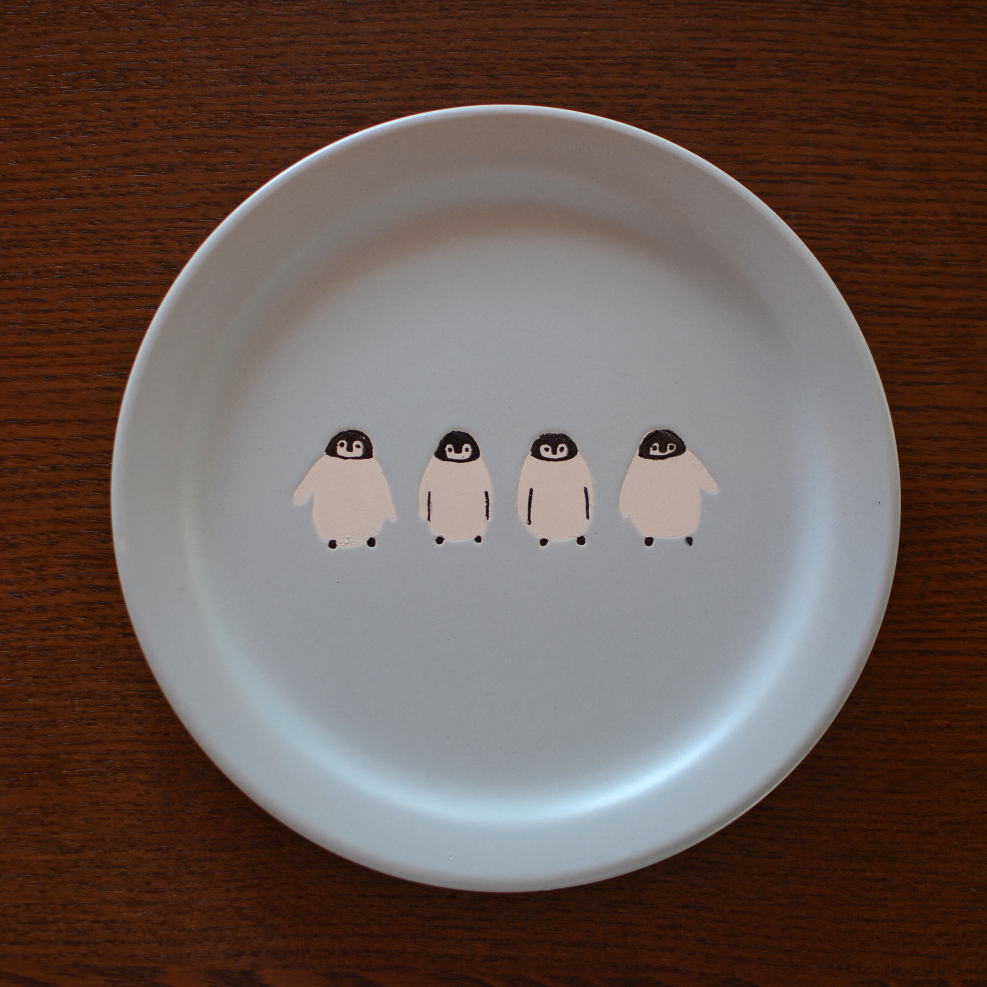 【瑕疵】Camus say 7.7英寸 淡蓝企鹅小盘 20×2cm