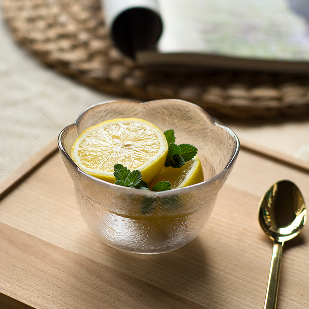 【正品】4英寸玻璃花瓣碗 10.3×6.5cm 250ml 花瓣大小不一