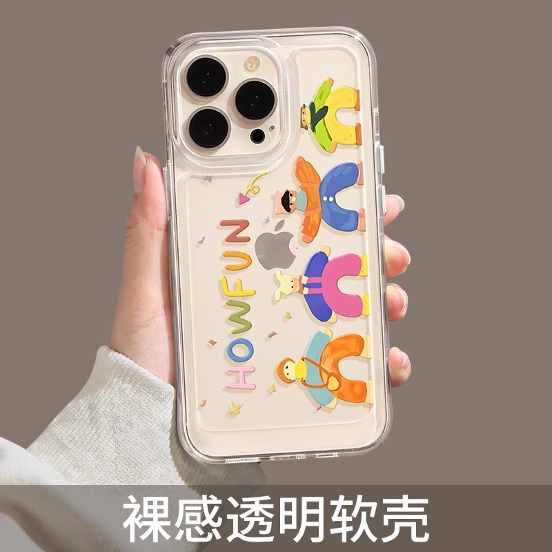 ins趣味卡通iPhone15/14promax手机壳华为/小米14/vivo/oppo软壳