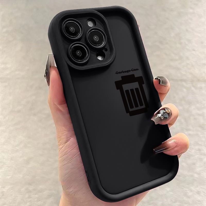 垃圾桶标防摔手机壳适用苹果15/13promax全包华为/小米/vivo/oppo