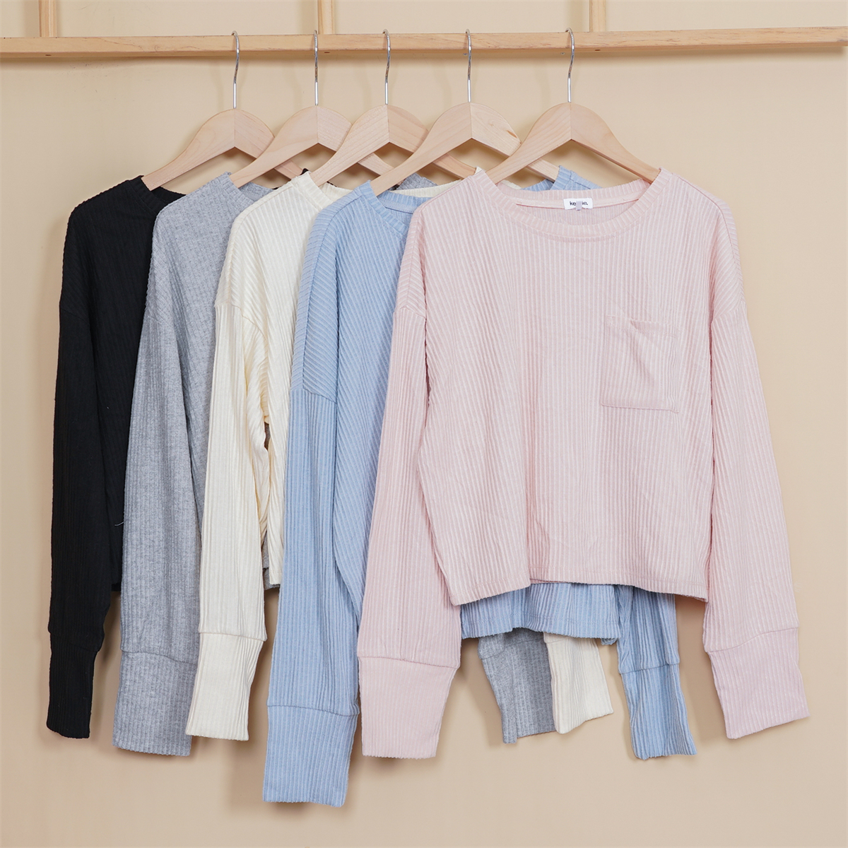 运动T恤女圆领长袖宽松显瘦透气速干吸湿弹性弹力户外休闲秋上衣