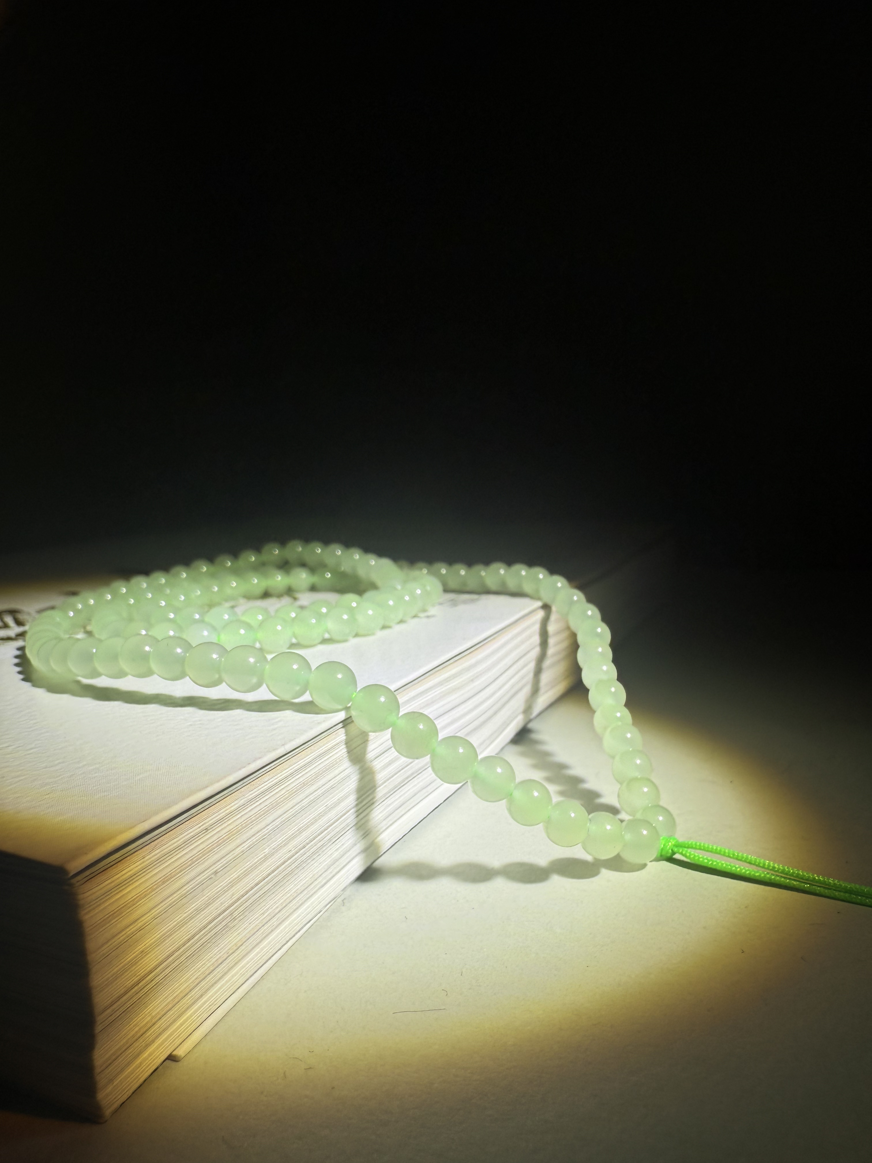 和田玉冰晴水108卡（5mm）百搭