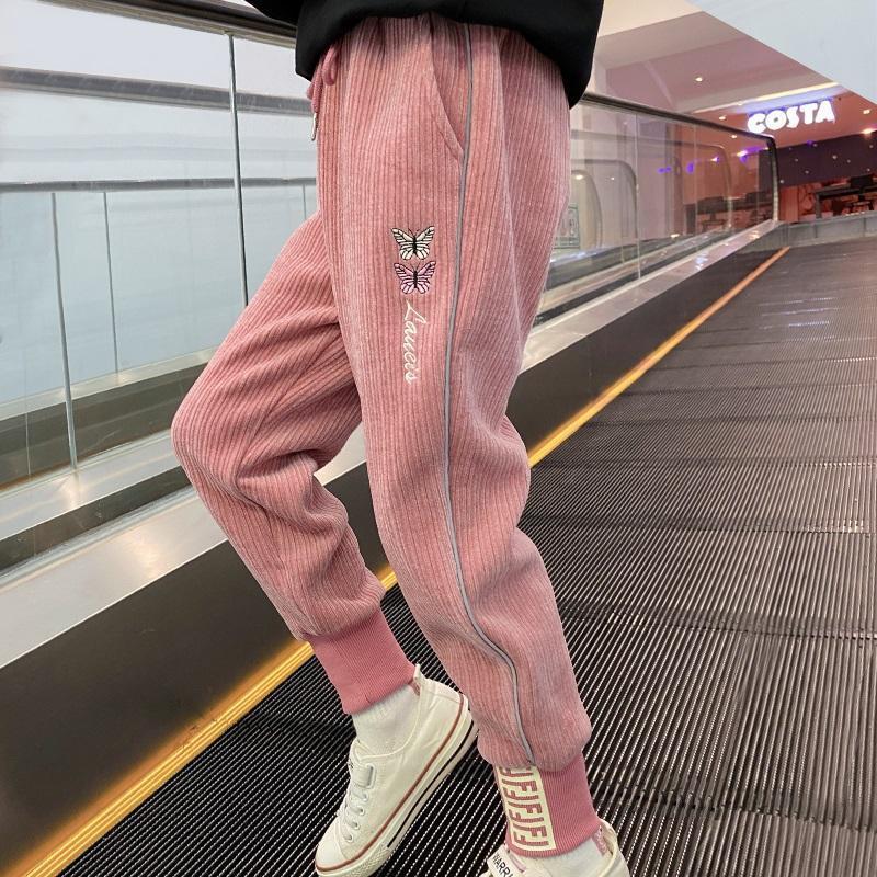 女童裤子2023秋冬季新款灯笼裤女孩加厚保暖裤儿童棉裤洋气外穿