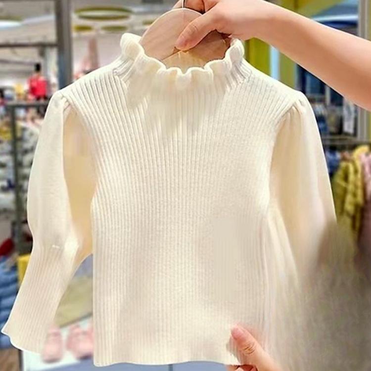 女童毛衣秋冬季装加厚加绒绒2024新款洋气内搭保暖打底衫冬季新款