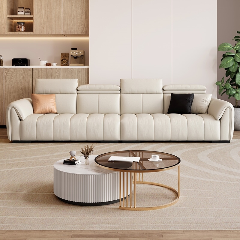 意式极简高靠真皮牛皮沙发客厅家用2025新款现代大小户型三四人位