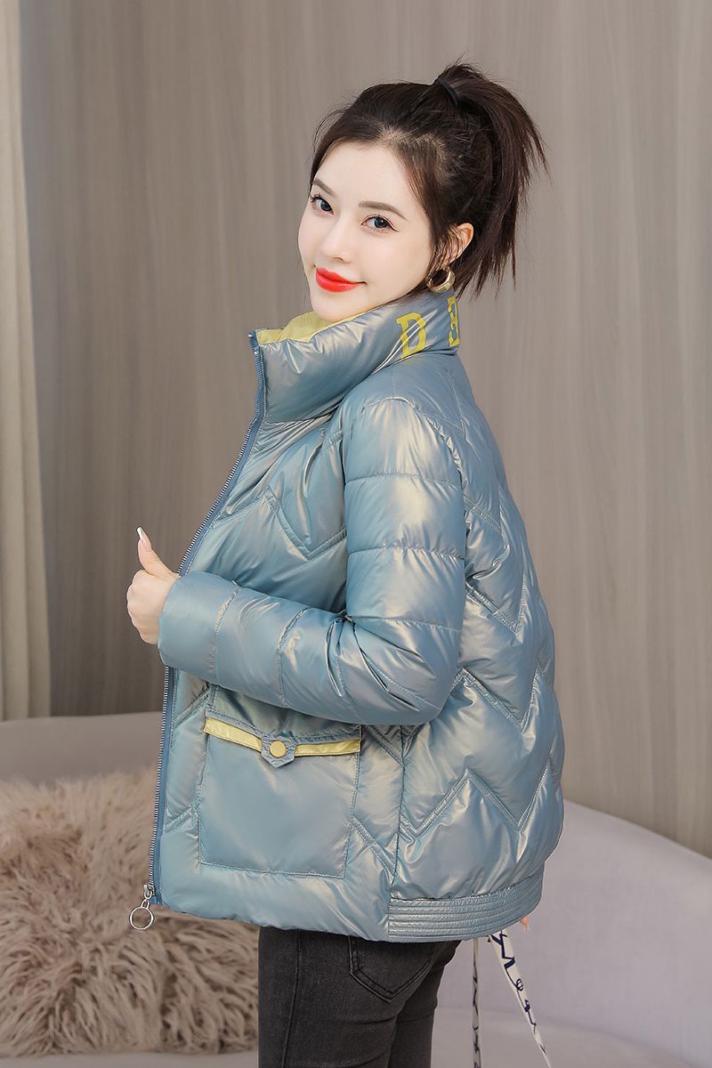 波司豋羽绒服服女2023新款亮面免洗冬季短款棉衣女外套反季显瘦小