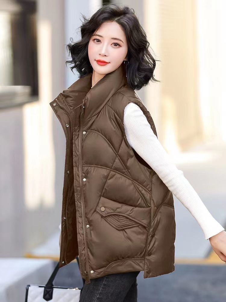波司豋2023秋冬新款羽绒服马甲女短款修身显瘦棉衣棉服外穿马甲坎