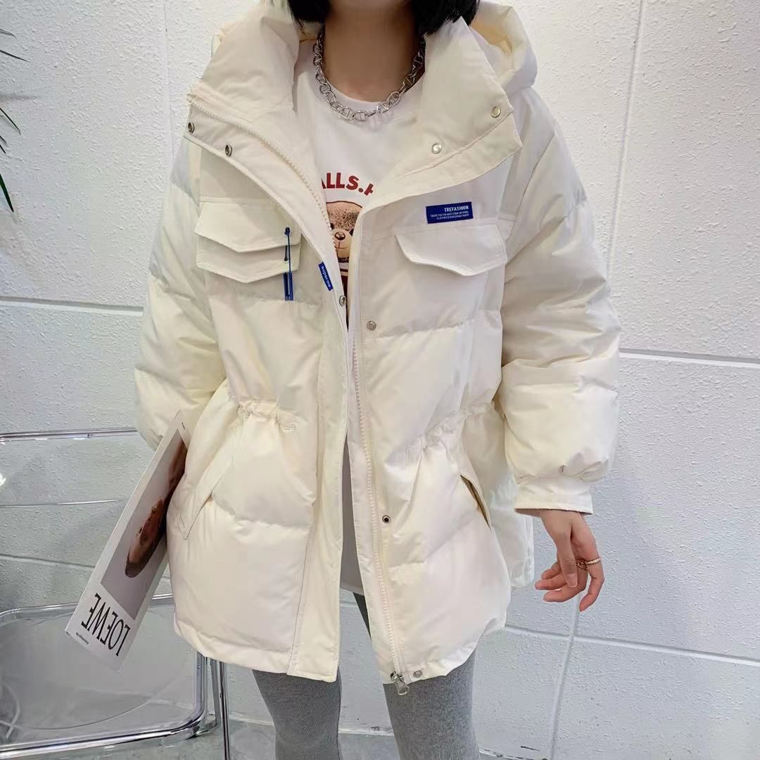 波司豋羽绒服服中长款2023新款韩版设计感小众爆款连帽羽绒服冬装