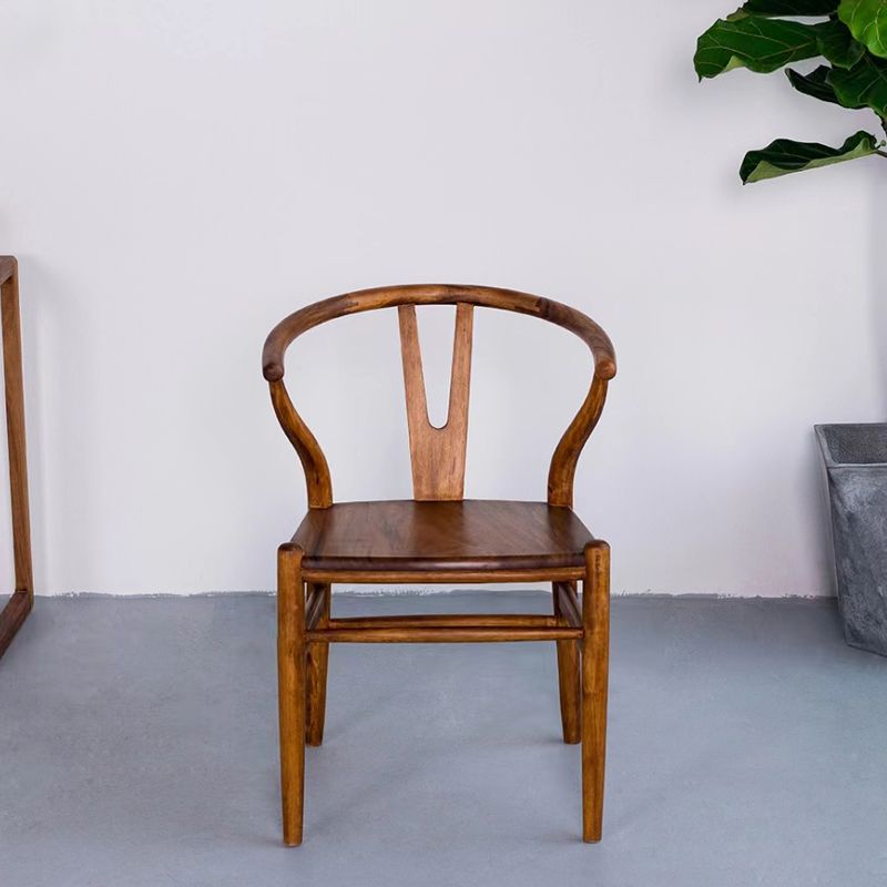 胡桃木Y椅实木咖啡厅茶室椅子中式靠背椅餐椅北欧现代简约时尚