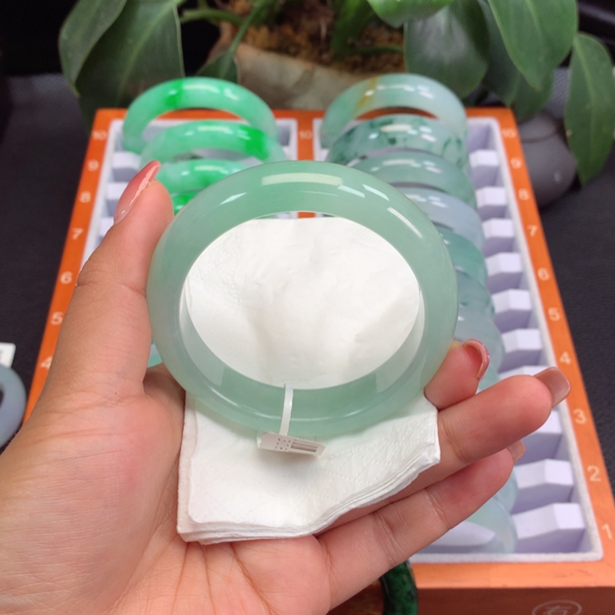【闪购商品】翡翠手镯未镶嵌暹**豆定金留货