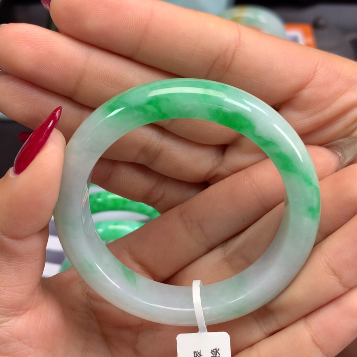 【闪购商品】翡翠手镯未镶嵌安*?53,5