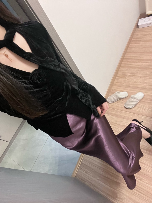 【小小李】（半裙）南油高货醋酸A字半裙.斜裁工艺.包边包条.垂感用料