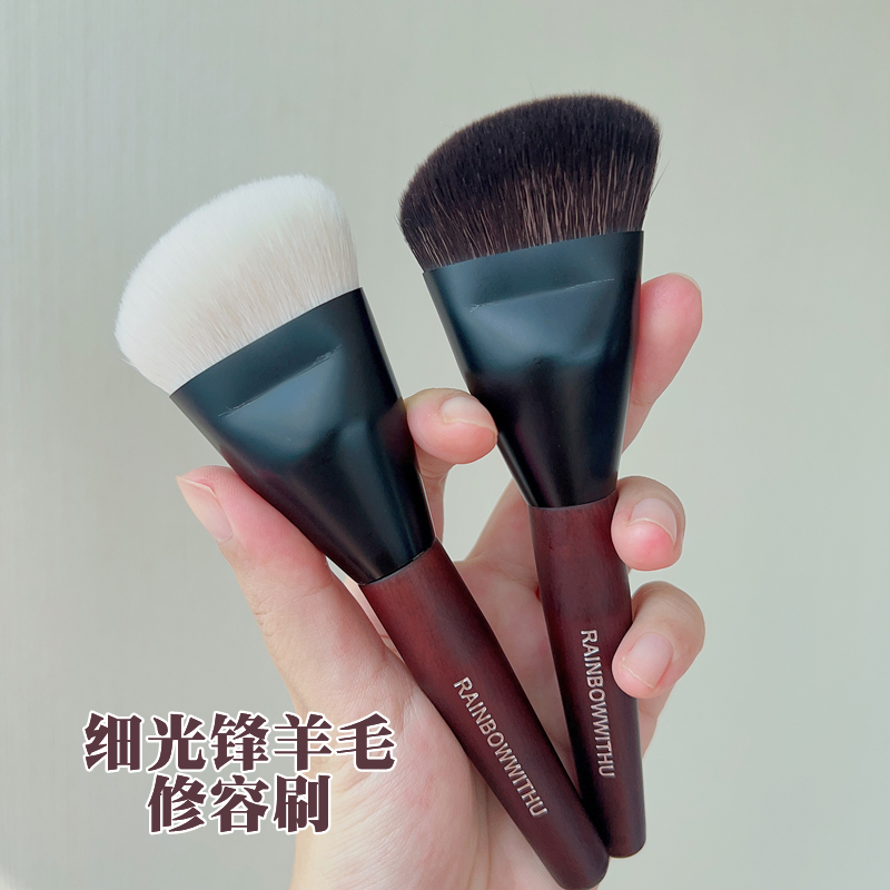 钱小姐T61细光锋羊毛加大号扁平侧脸修容刷V脸神器侧影斜角化妆刷