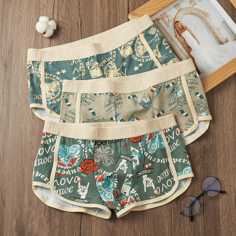 TUCANO/啄木鳥男士潮流个性运动四角阿罗开门平角裤舒适学生风男