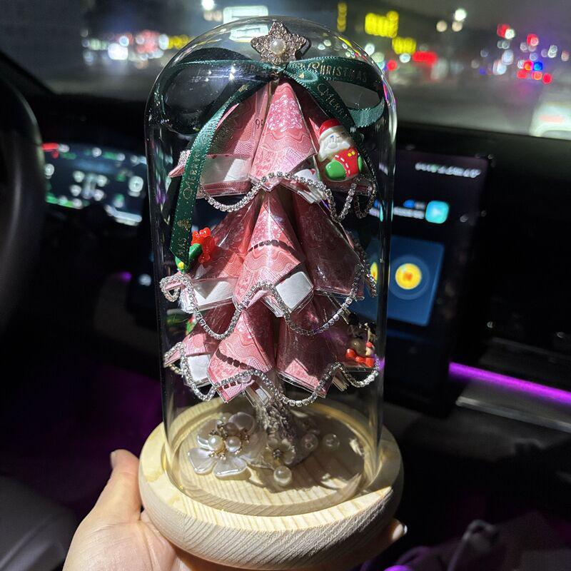 圣诞树发光小夜灯有钱花diy材料包送女友对象老婆惊喜圣诞节礼物