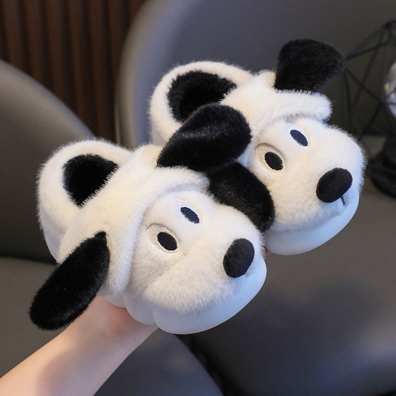 儿童棉拖鞋冬季男童卡通室内家居毛毛拖包跟保暖防滑女童宝宝棉鞋