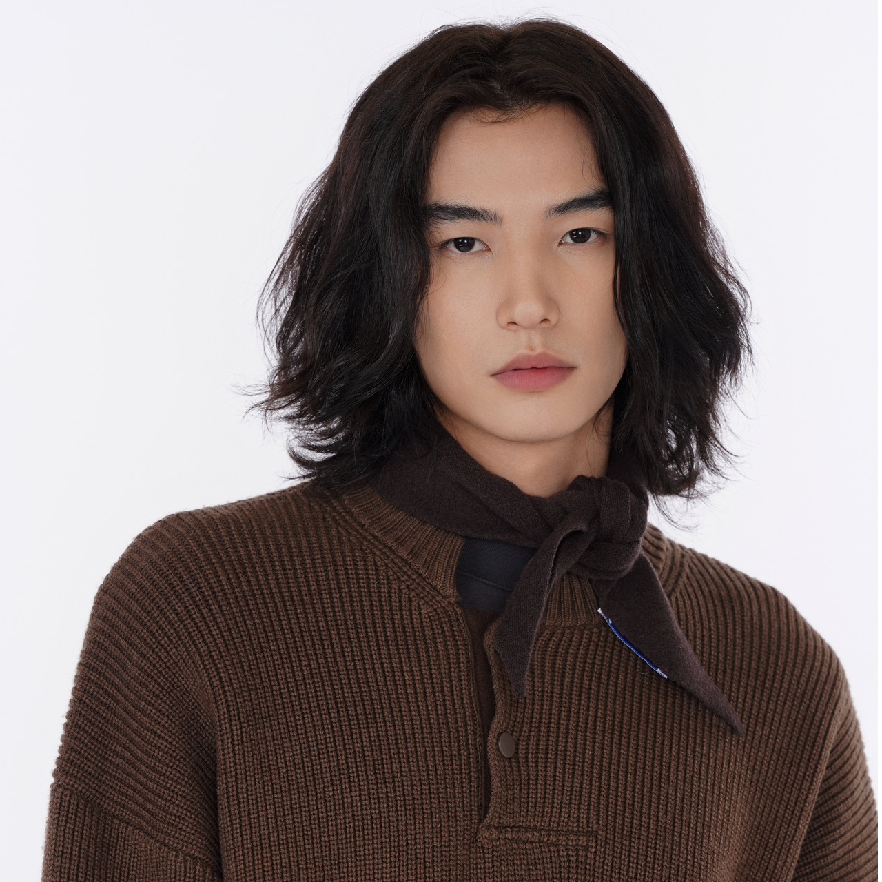 大叔定制   混纺针织文艺复古百搭小围巾3348