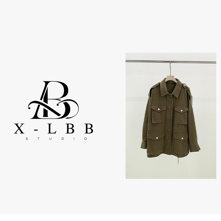 N1046  中性猎装夹克工装口袋外套