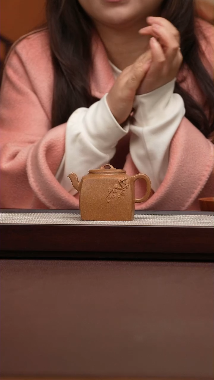 【闪购商品】紫砂茶壶@@丁洪斌松韵  黄金段