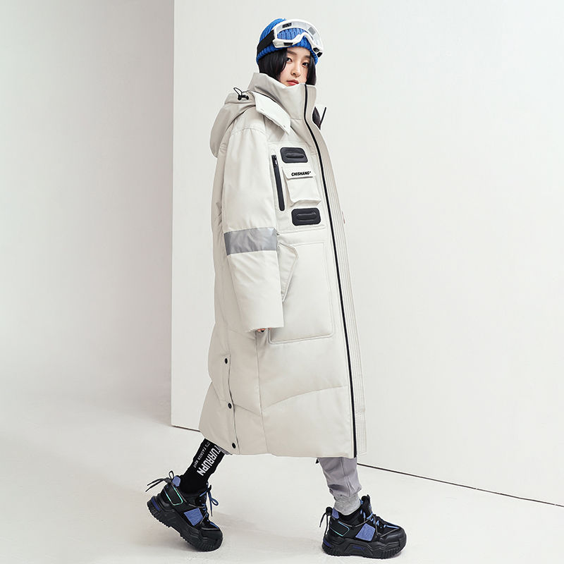 羽绒服2023新款爆款过膝长款羽绒女士女款中长款工装加厚韩