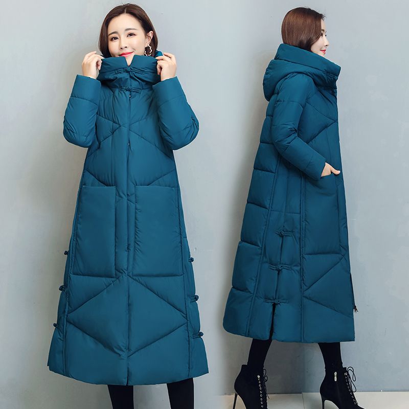 复古加厚羽绒服服女2023冬季新款民族风宽松棉衣长款过膝棉