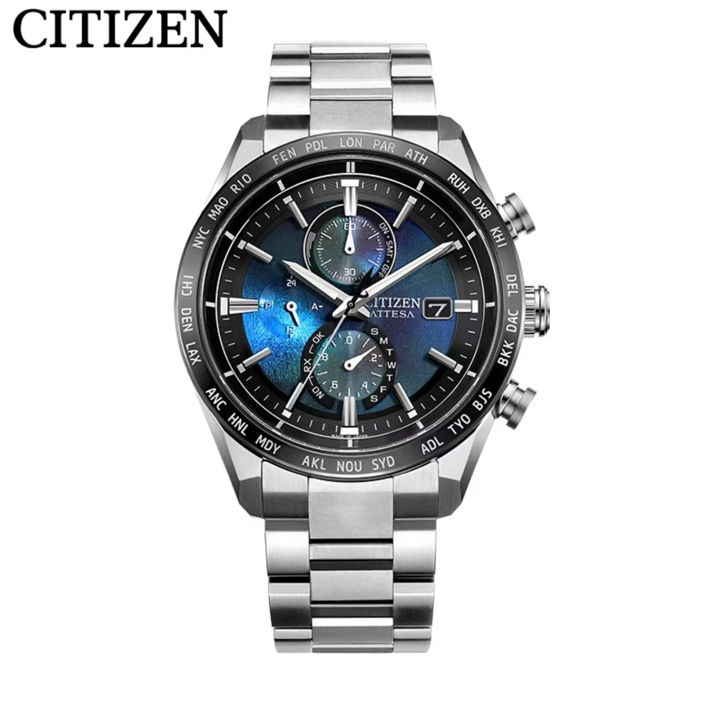 Citizen/西铁城ATTESA系列多局电波男表舒博钛合金腕表AT8188-64L