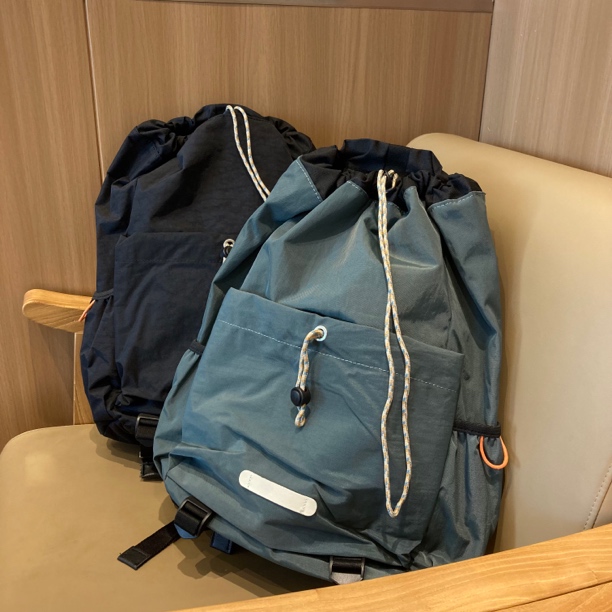 misshoney 小众设计感抽绳尼龙旅行双肩背包 两色