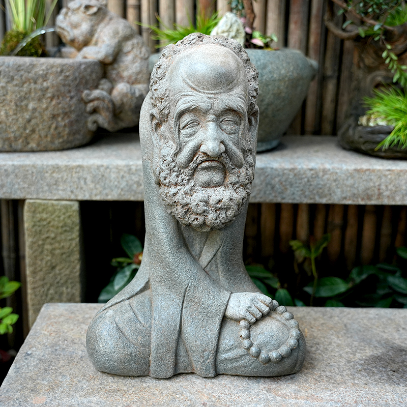  水磨坊禅意达摩人像中式庭院花园布置景观露台造景玄关装饰摆件