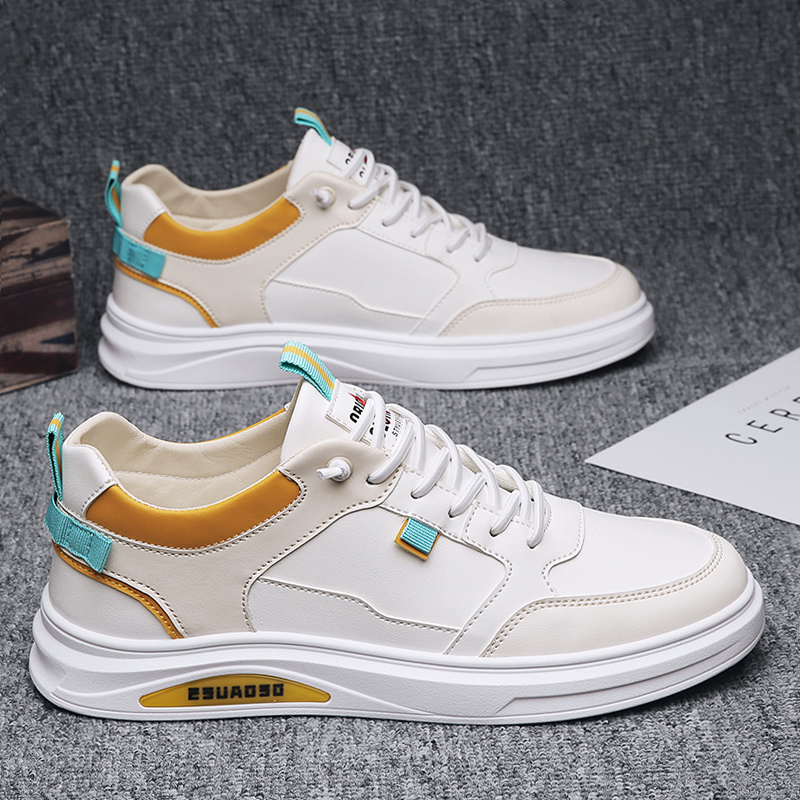 鸿官方正品克尔飞尘星男鞋春季2024青少年潮款板鞋百搭白色休闲鞋