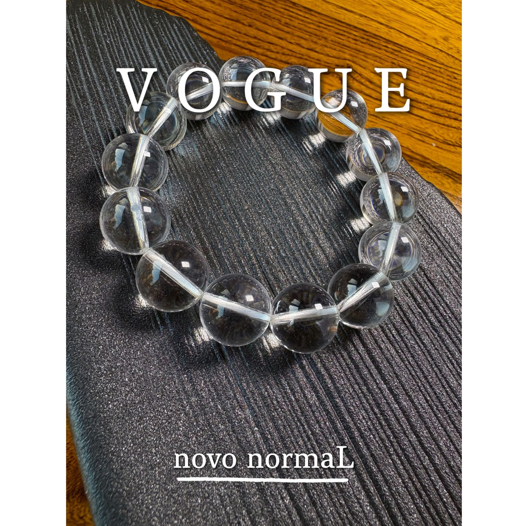 14天然原矿白水晶手串时尚原创