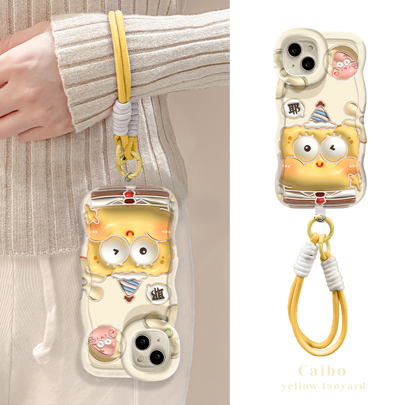 适用苹果vivo华为oppo小米iPhone16海绵宝宝派大星双支架手机壳