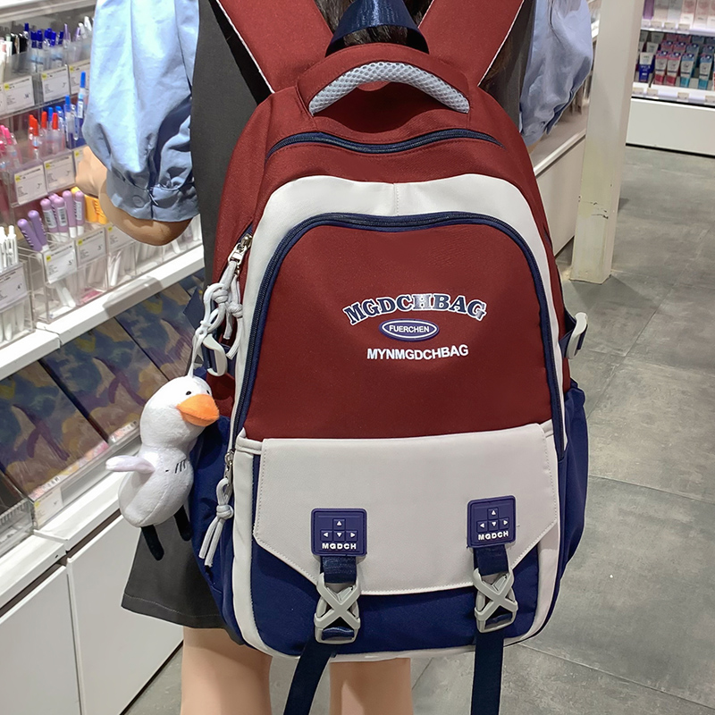 书包男生大学生高中学生背包女初中生小学生五六年级大容量双肩包