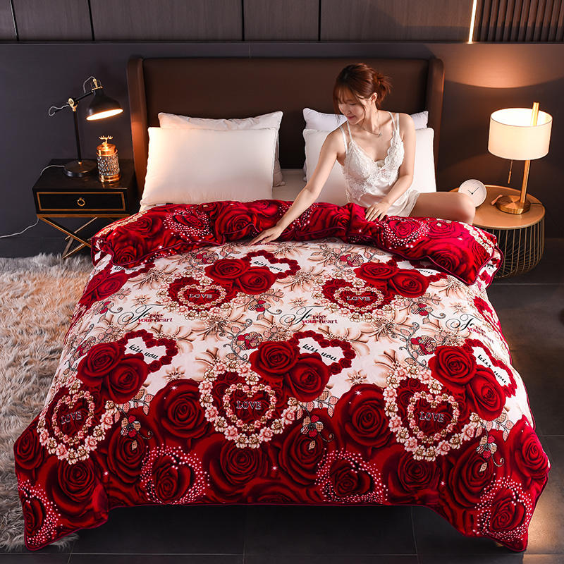 新款加厚牛奶绒单被套双面绒单人双人单件被套学生宿舍印花被罩