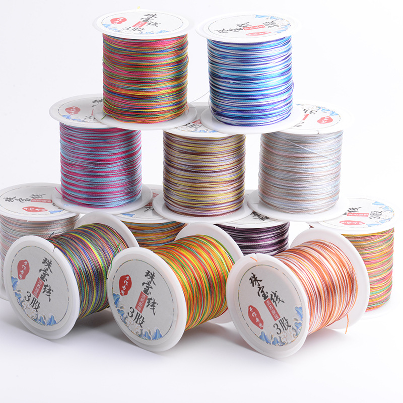 股线幻彩线金线编织绳绕线彩绳炫彩手链手工diy编绳手绳玉线绳子