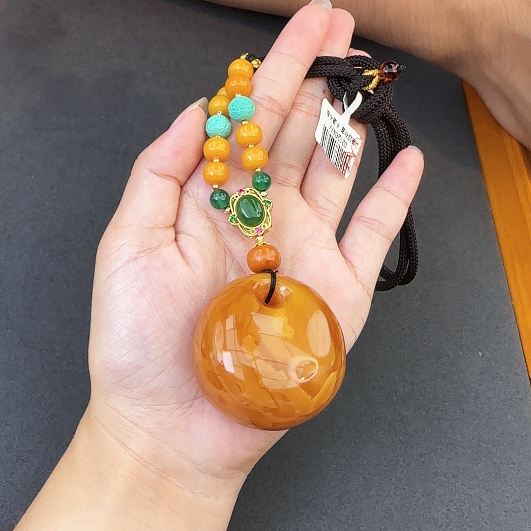 琥珀手链未镶嵌蜜蜡吊坠