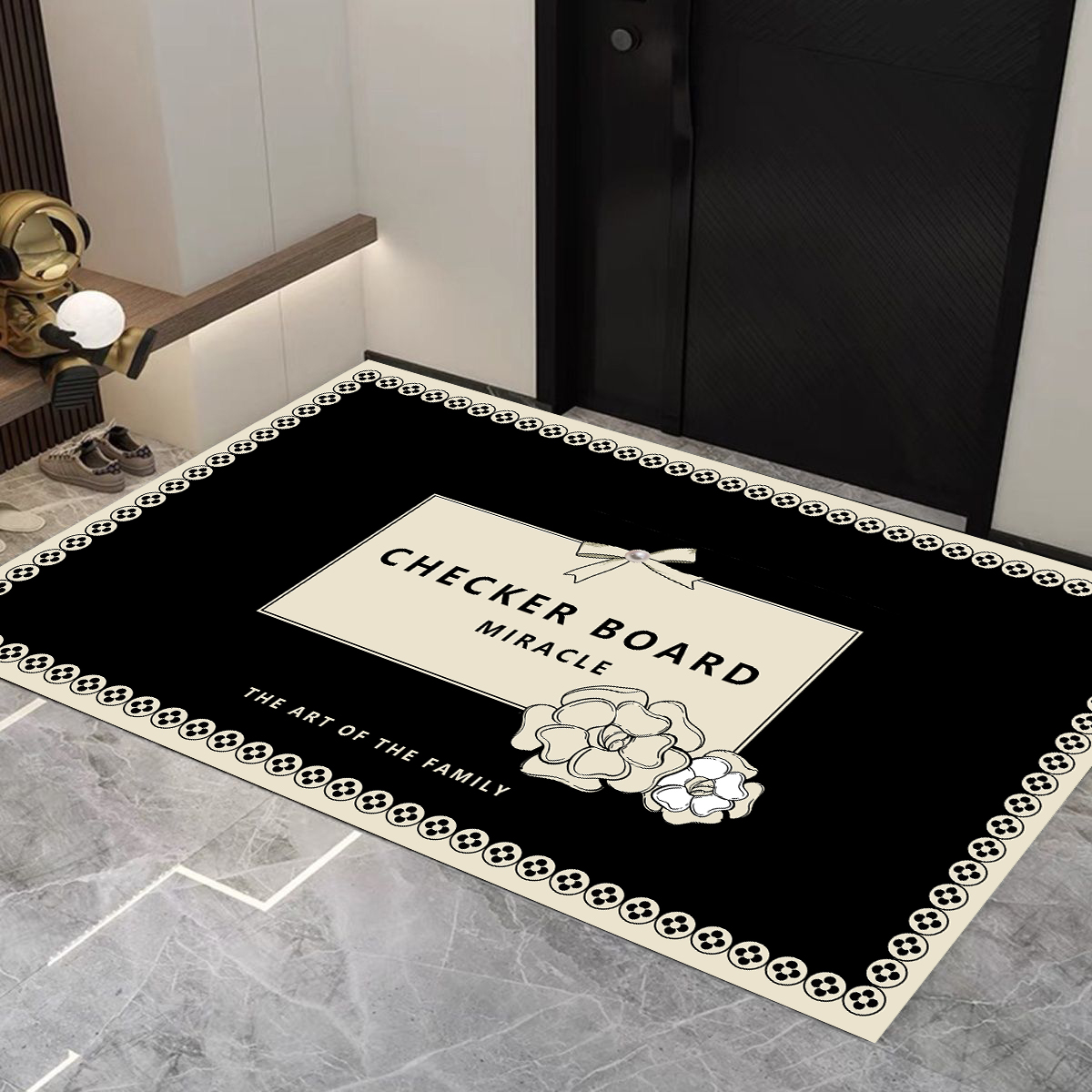 小香风硅藻泥浴室吸水地垫家用卫生间进门高级感防滑速干耐磨地毯