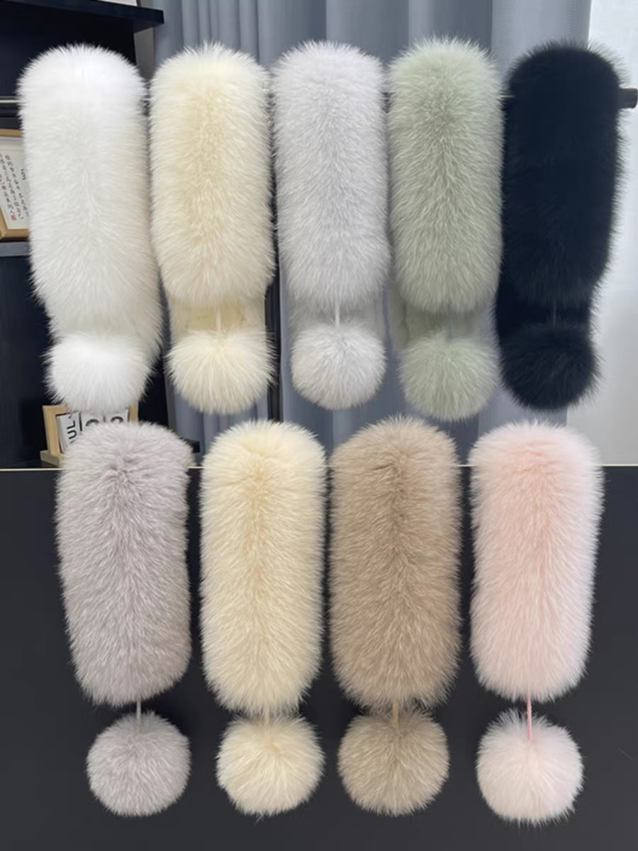 新时尚狐狸毛毛围巾 颜色备注