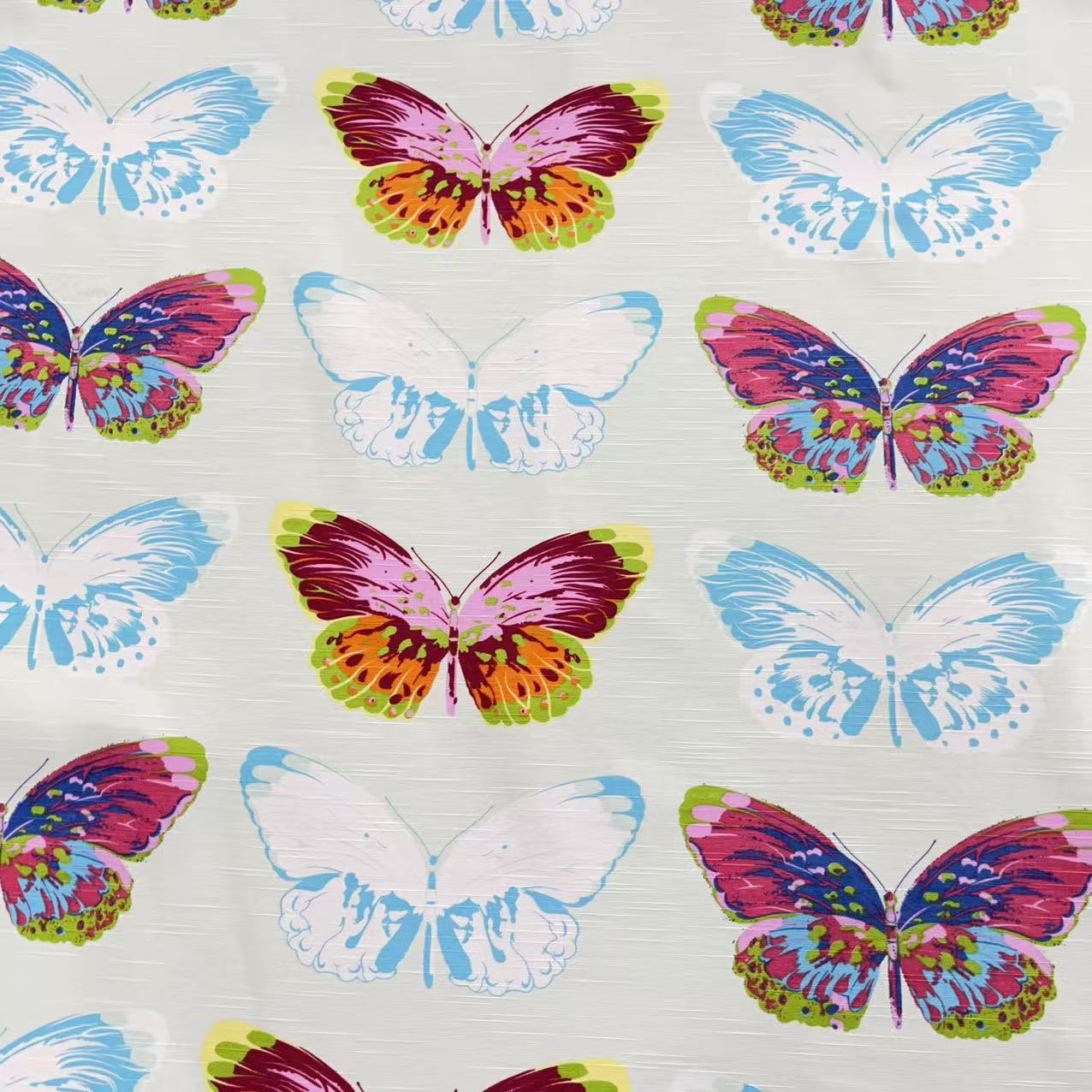 【绒兰】匠心制作！全棉数码印花竹节帆布面料 90号 翩翩蝴蝶