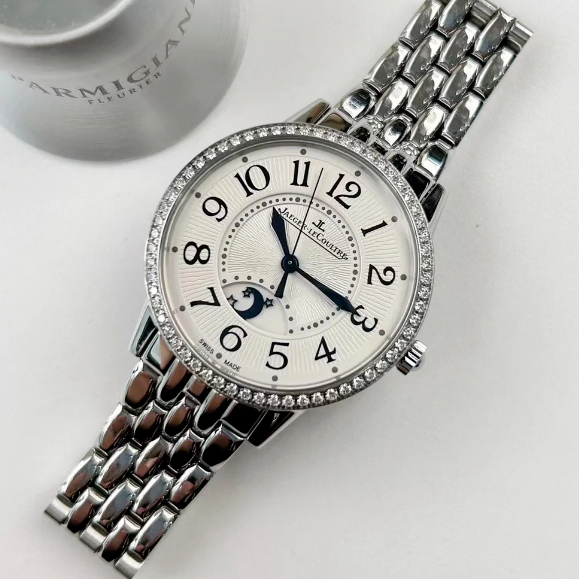 99新 Jaeger-LeCoultre/积家 小花姑姑 约会表Q3448120机械原钻
